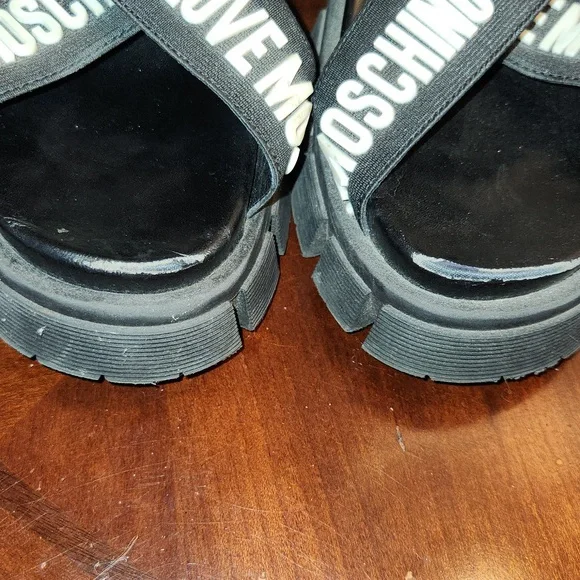 Love Moschino Black Platform Sandals - Picture 3 of 6